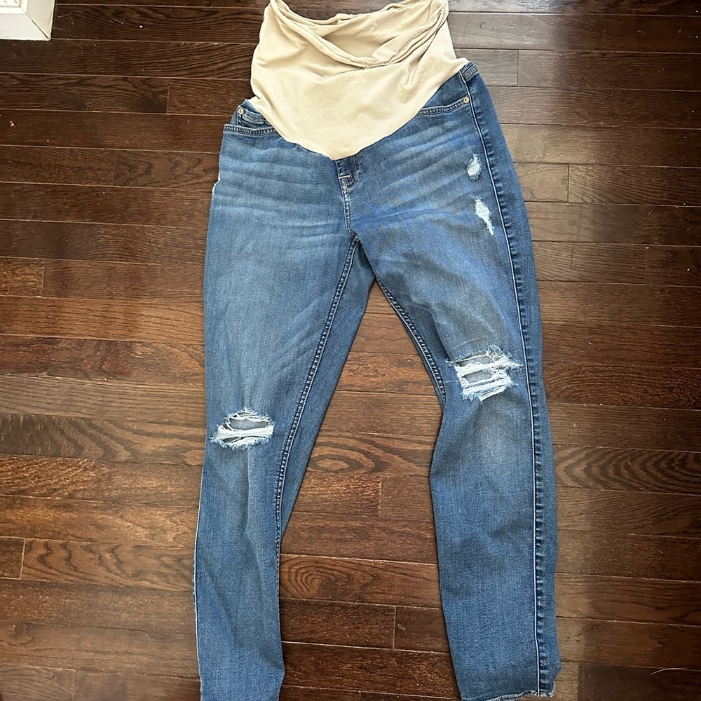 7 For All Mankind Blue Skinny Jeans